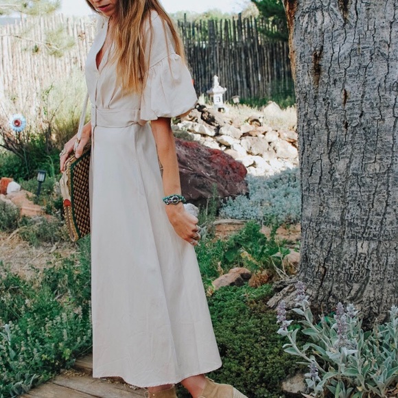 *SOLD* Zara Belted Midi Dress - Picture 2 of 7